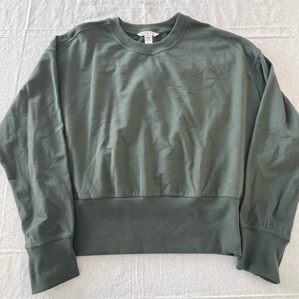 Athleta Retro terry cropped sweatshirt